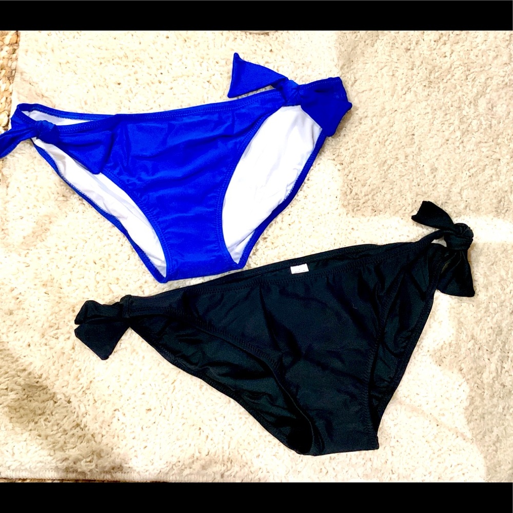 2 pairs of new bikini swim bottoms sz large